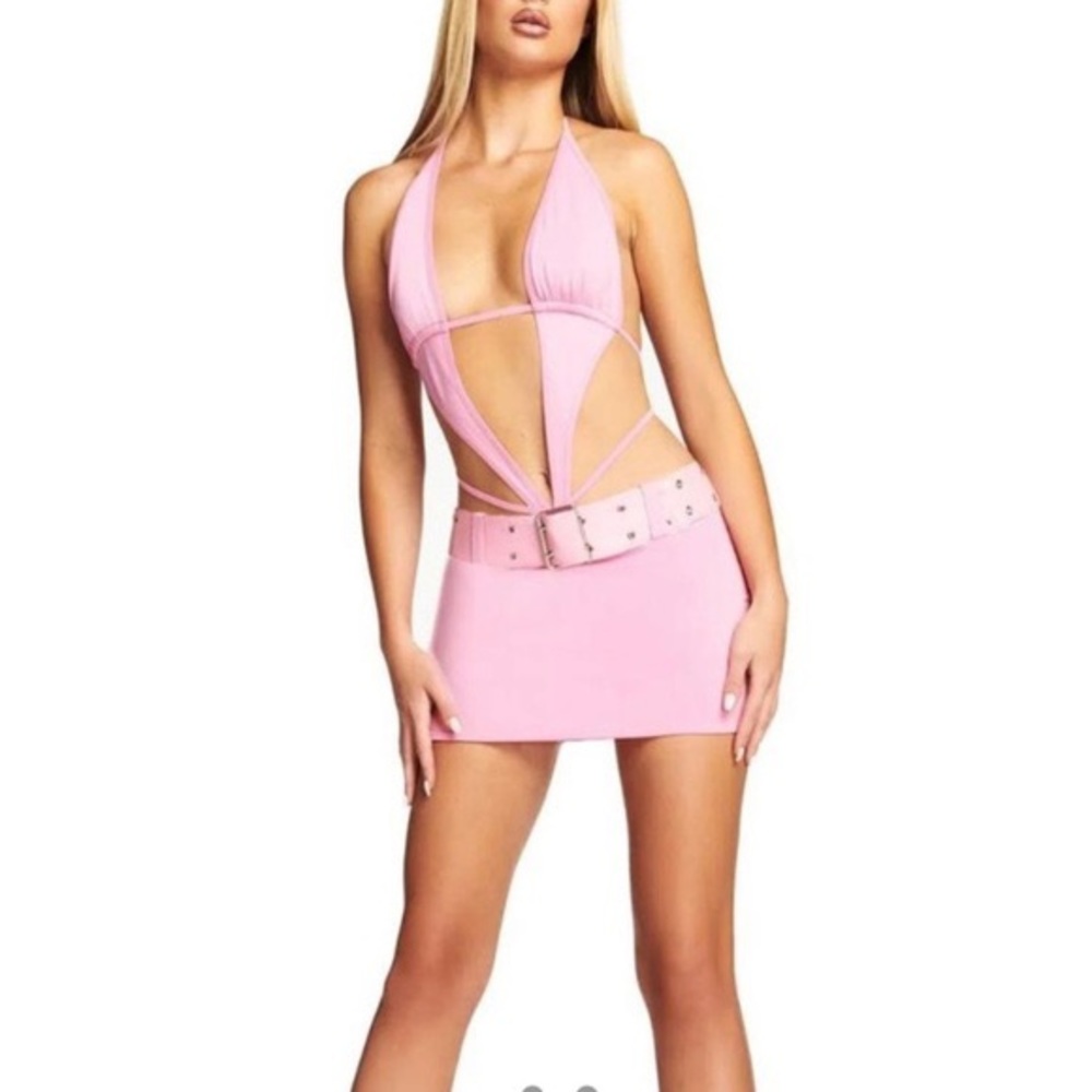I AM GIA Luisa Mini Dress Baby Pink NWT